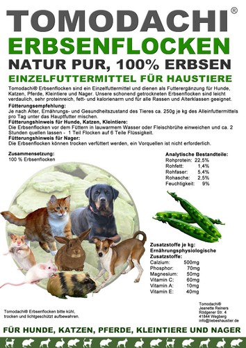 Erbsenflocken nagerfutter - erbsenflocken,